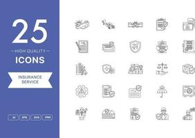 Vector set of Insurance icons