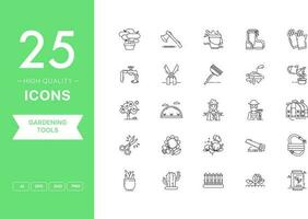 Vector set of Gardening  icons