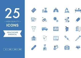 Vector set of Healthcare and Medical icons