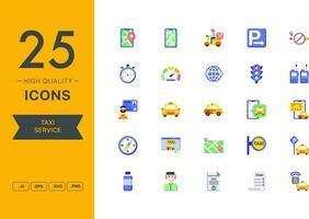 Vector set of Taxi Service icons