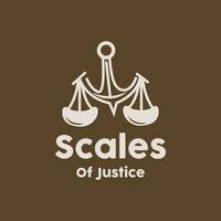 Scales of Law Logo, Scales of Justice Vector, Simple Line Design, Icon Symbol Illustration vector