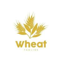 Rice Logo, Farm Wheat Logo Design, Vector Wheat Rice Icon Template Illustration