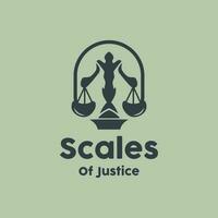 Scales of Law Logo, Scales of Justice Vector, Simple Line Design, Icon Symbol Illustration vector