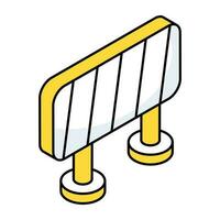 An icon design of construction barrier vector