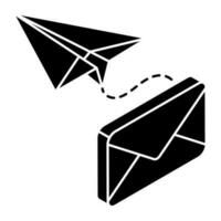 Weba único diseño icono de enviar correo vector