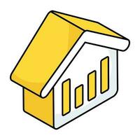 An icon design of property analytics vector