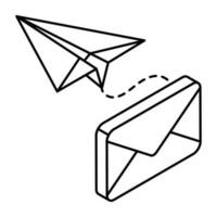 A unique design icon of send mail vector