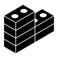 Unique design icon of bricks vector