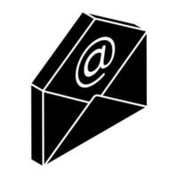 un icono de diseño único de correo electrónico vector