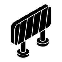 An icon design of construction barrier vector