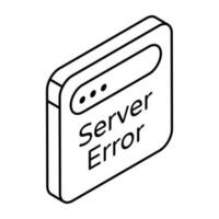 Creative design icon of server error vector
