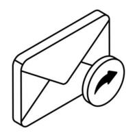 A unique design icon of forward mail vector