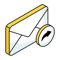 A unique design icon of forward mail vector