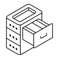 Modern design icon of server drawer vector