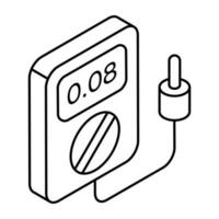 WebA creative design icon of voltmeter vector