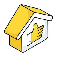 A unique design icon of property feedback vector