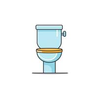 Toilet icon. Flat illustration of toilet icon for web vector
