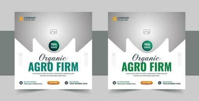 Garden care service and lawn mower business promotion template. Lawn mower and landscaping service social media post vector with green and yellow colors. Agro farming business web banner design