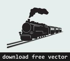 un vapor tren silueta vector Arte gratis descargar