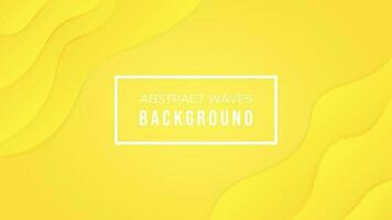 Yellow vector abstract waves background