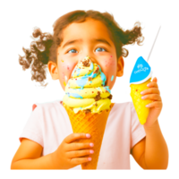 niña con helado png