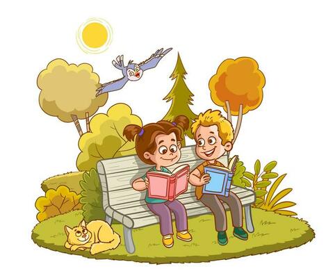 Kids Reading Vector Art, Icons, and Graphics for Free Download