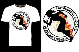 Fitness t shirt design vector