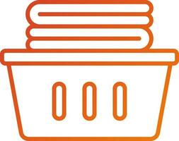 Laundry Basket Icon Style vector