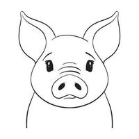 Pig svg file,Pig Cut File,Cute Pig Svg,Pig Face svg,Pig Vector,Pig Clipart,Pig Lineart,Farm Animal svg,Animal svg file vector