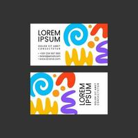 ABSTRACT VECTOR Simple Shape Business Card Template Set