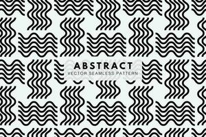 Wave stripe lines abstract seamless repeat vector pattern