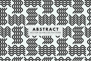 Wave stripe lines abstract seamless repeat vector pattern