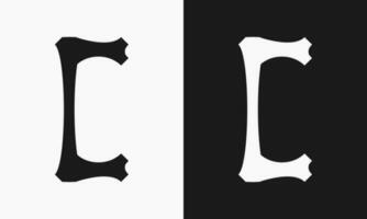 A letter-shaped design that has a classic effect and a gothic feel. suitable for use as a logo or marker vector