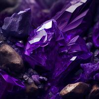 Stone texture stone amethyst, purple, bluish-pink or red-purple variety of quartz - image photo