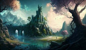 fantasy landscape anime style 2 photo