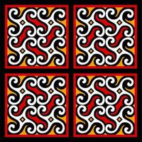 Ethnic pattern from Toraja Indonesia. Traditionally applied on wood carving at Toraja's house named Tongkonan. vector
