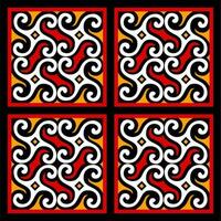 Ethnic pattern from Toraja Indonesia. Traditionally applied on wood carving at Toraja's house named Tongkonan. vector