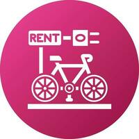 eléctrico bicicleta alquiler icono estilo vector