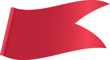 Fluttering two-pointed end flags, element and decoration design. png