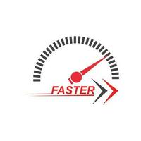 icono del logotipo de velocidad más rápida del concepto de carreras automotrices vector