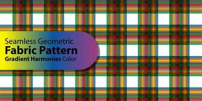 Seamless Geometric Fabric Pattern-Gradient Harmonies Color vector