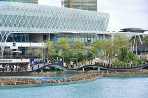 Shenzhen, China - APR 09, 2017-New Sea World Plaza, one of the landmark of Shenzhen, Seaworld Plaza was opened known as Shenzhen's first International entertainment hub. photo