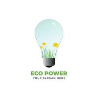 eco energy logo design vector template