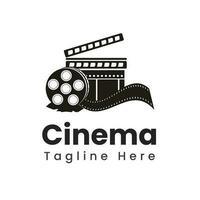 cine fotografía linda pájaro con película equipo logo diseño vector