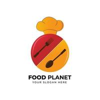 chef food logo design vector template