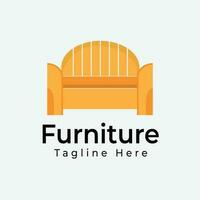 Furniture creative logo vector template design.