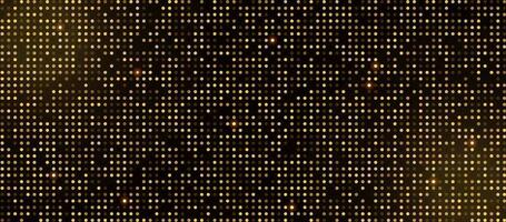 Luxury gold glitter halftone dotted background. Abstract glowing polka dots pattern. Pop art style backdrop. Golden explosion of shiny confetti vector