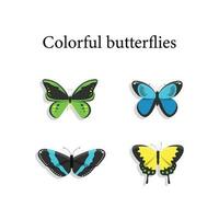 butterflies in vector