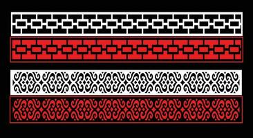 Decorative wall panels set Jali design CNC pattern, laser cutting pattern, router CNCcutting.Jali Laser cut decorative panel set with lace pattern. vector