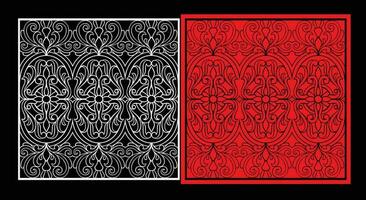 Decorative wall panels set Jali design CNC pattern, laser cutting pattern, router CNCcutting.Jali Laser cut decorative panel set with lace pattern. vector